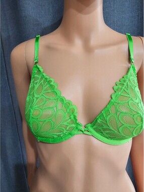 Savage X Fenty SAVAGE NOT SORRY ULTRA DEMI UNLINED LACE BRA 36A
